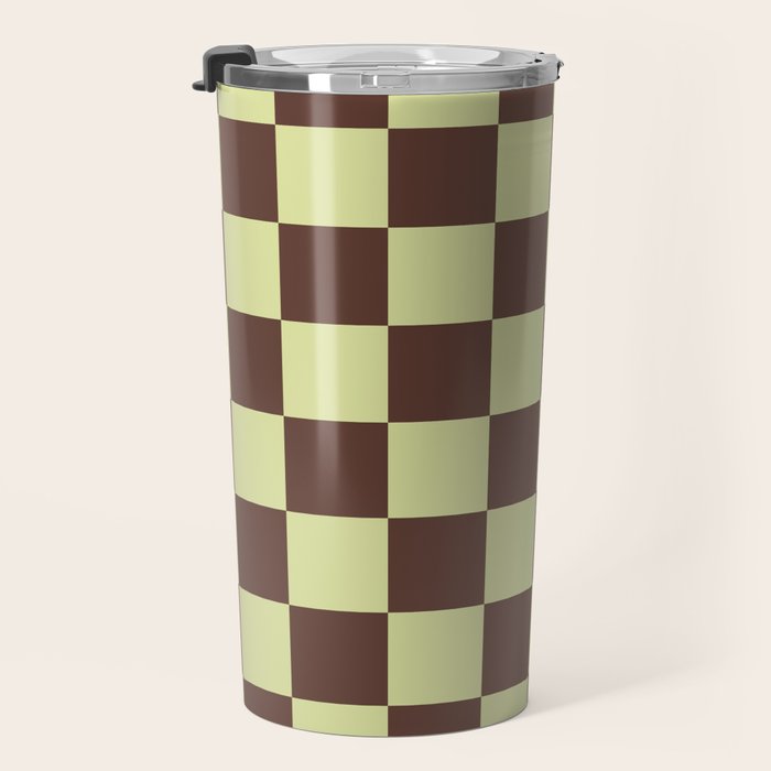 Chocolate x Pistachio Cream Mixed Checker Travel Mug Gallery Image 3