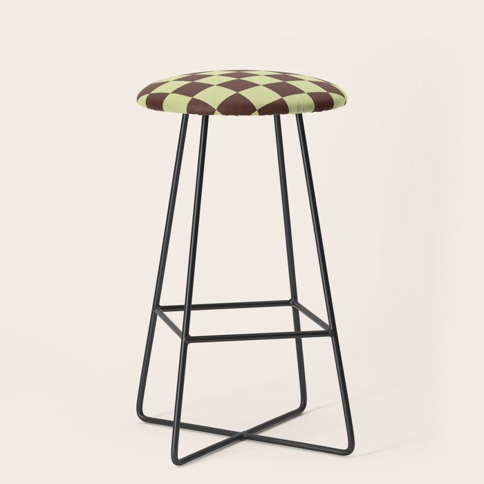 Chocolate x Pistachio Cream Mixed Checker Stool Gallery Image 1
