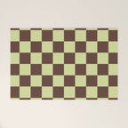 Chocolate x Pistachio Cream Mixed Checker Welcome Mat Gallery Image 1
