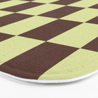 Chocolate x Pistachio Cream Mixed Checker Bath Mat Gallery Image 3