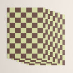 Chocolate x Pistachio Cream Mixed Checker Wrapping Paper Gallery Image 3