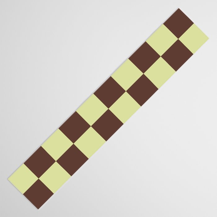 Chocolate x Pistachio Cream Mixed Checker Table Runner Gallery Image 3