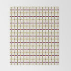 Windowpane Plaid - Olive Green and Burgundy Throw Blanket Gallery Image 2