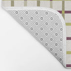Windowpane Plaid - Olive Green and Burgundy Bath Mat Gallery Image 2