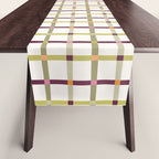 Windowpane Plaid - Olive Green and Burgundy Table Runner Gallery Image 1
