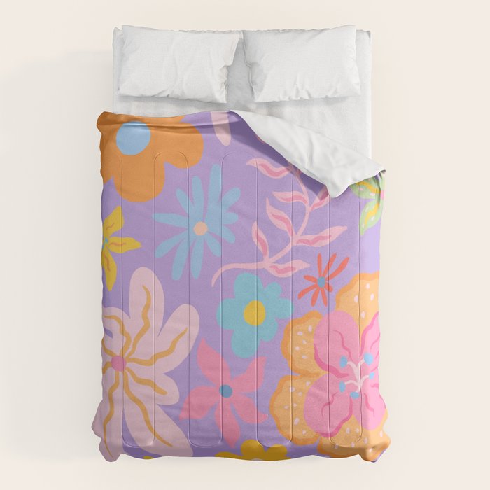 Candy Flowers Lilac Comforter Gallery Image 6