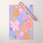 Candy Flowers Lilac Wrapping Paper Gallery Image 1