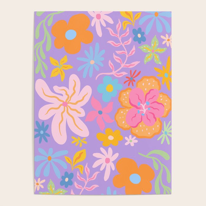 Candy Flowers Lilac Poster Gallery Image 1