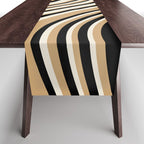 Wavy Stripes VII - Neutral Vintage Table Runner Gallery Image 1