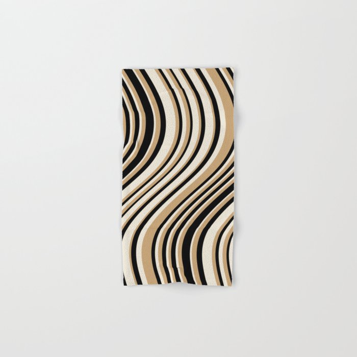 Wavy Stripes VII - Neutral Vintage Bath Towel Gallery Image 1