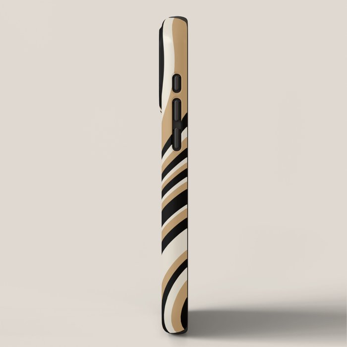 Wavy Stripes VII - Neutral Vintage iPhone Case Gallery Image 2