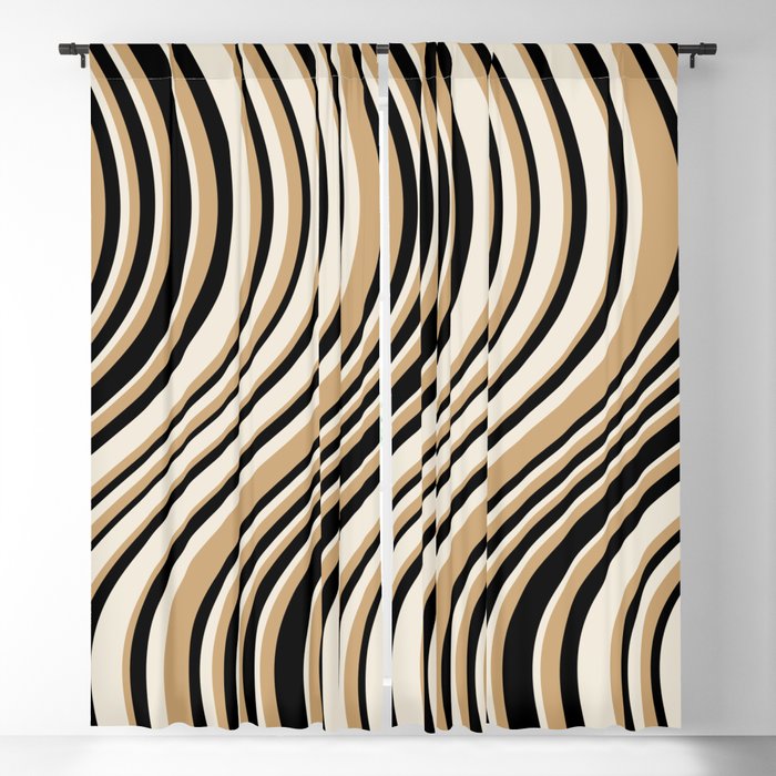 Wavy Stripes VII - Neutral Vintage Window Curtain Gallery Image 5