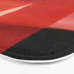 Warm Abstract Color Blocks in Red Orange and Cream Bath Mat Gallery Image 3