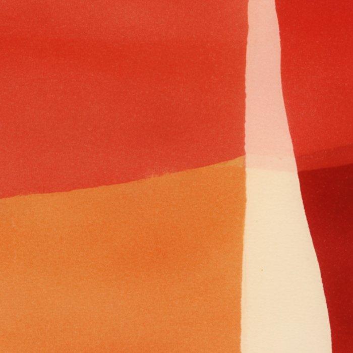 Warm Abstract Color Blocks in Red Orange and Cream Coffee Mug Gallery Image 2