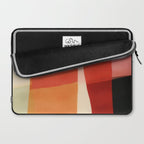 Warm Abstract Color Blocks in Red Orange and Cream Laptop Sleeve Gallery Image 2