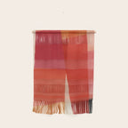 Warm Abstract Color Blocks in Red Orange and Cream Wall Hanging Gallery Image 1