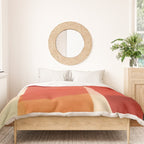 Warm Abstract Color Blocks in Red Orange and Cream Duvet Cover Gallery Image 3