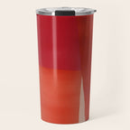 Warm Abstract Color Blocks in Red Orange and Cream Travel Mug Gallery Image 1