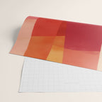 Warm Abstract Color Blocks in Red Orange and Cream Wrapping Paper Gallery Image 2