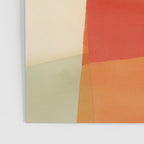Warm Abstract Color Blocks in Red Orange and Cream Poster Gallery Image 3