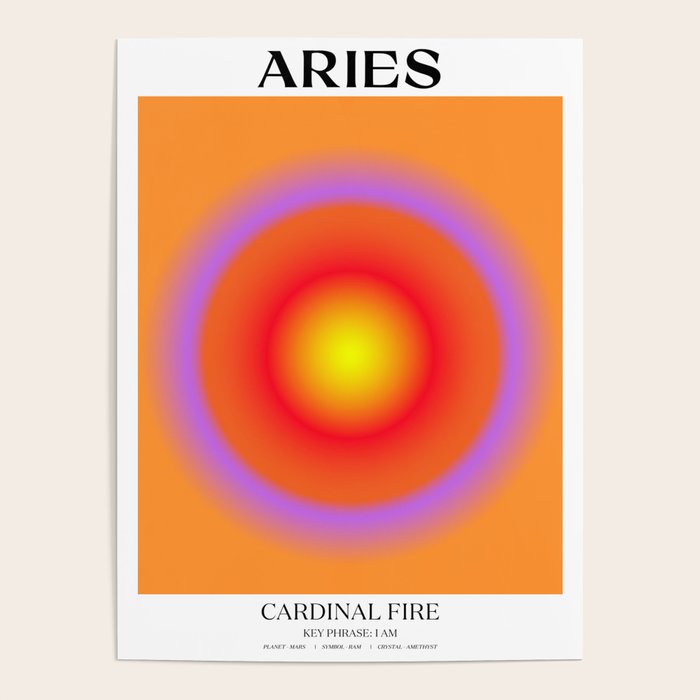 Aries Gradient Print Poster Gallery Image 4