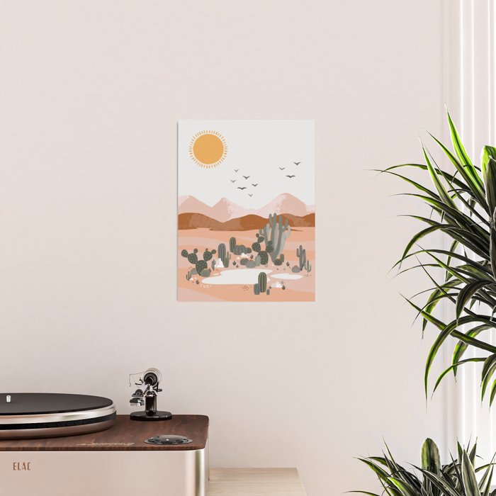 Desert Landscape Oasis Poster Gallery Image 2