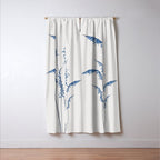Blue flowers 2 Window Curtain Gallery Image 3