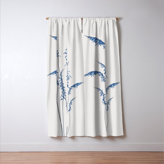 Blue flowers 2 Window Curtain Gallery Image 3