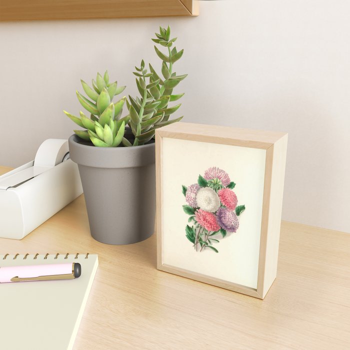  Asters by Clarissa Munger Badger, "Floral Belles," 1866 (benefitting The Nature Conservancy) Mini Art Print Gallery Image 2