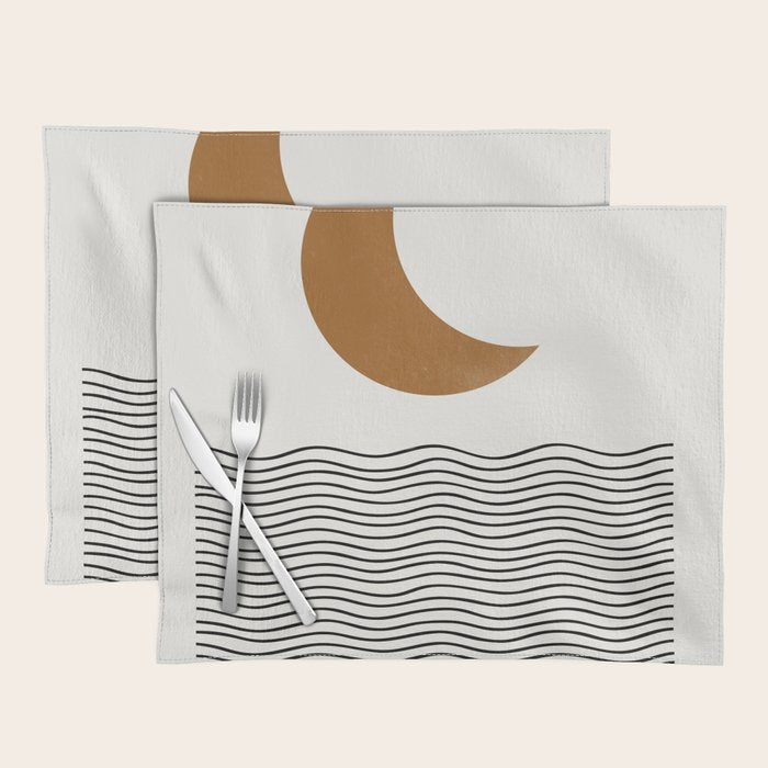 Moon by the ocean Placemat Gallery Image 1