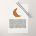 Moon by the ocean Wrapping Paper Gallery Image 1