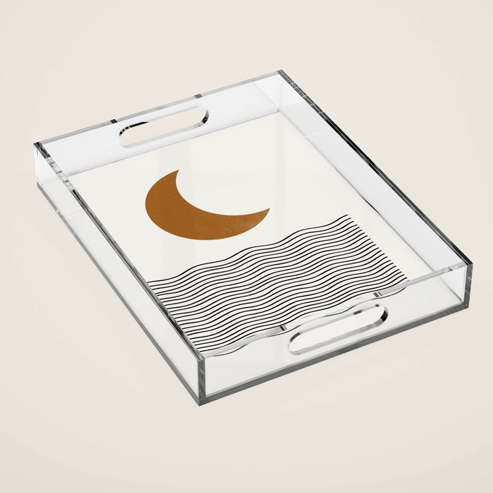 Moon by the ocean Acrylic Tray Gallery Image 1