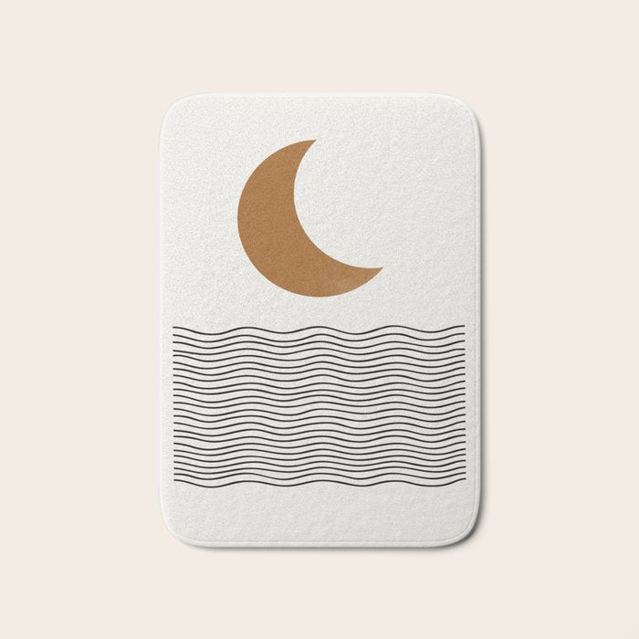 Moon by the ocean Bath Mat Gallery Image 1