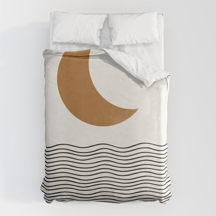 Moon by the ocean Duvet Cover Gallery Image 6