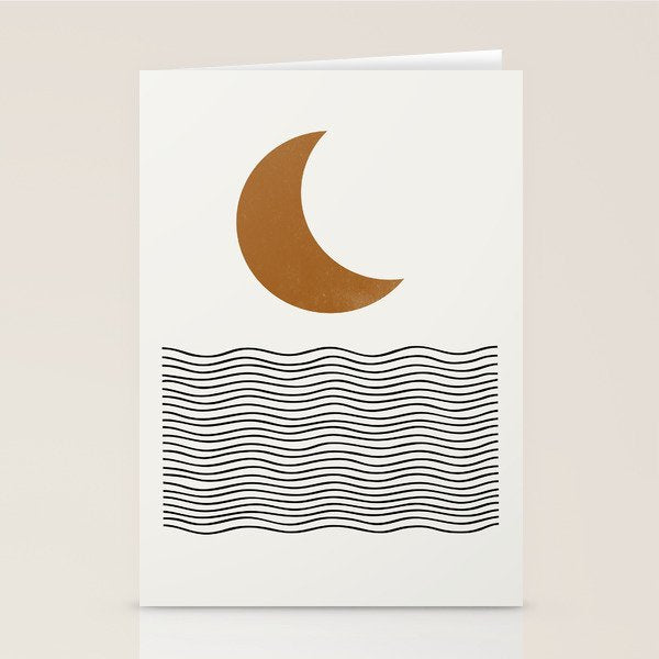 Moon by the ocean Stationery Card Gallery Image 2