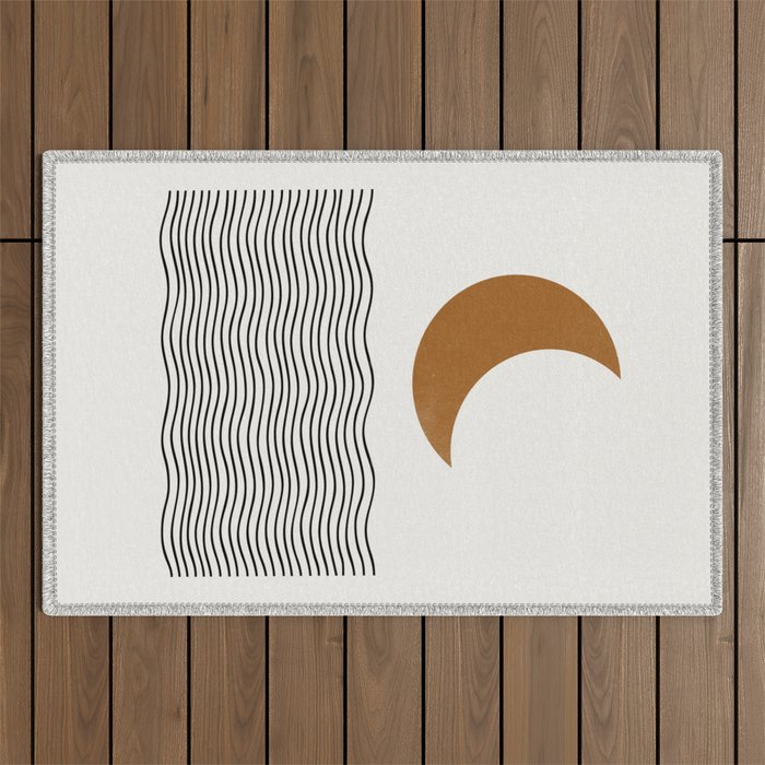 Moon by the ocean Outdoor Rug Gallery Image 1