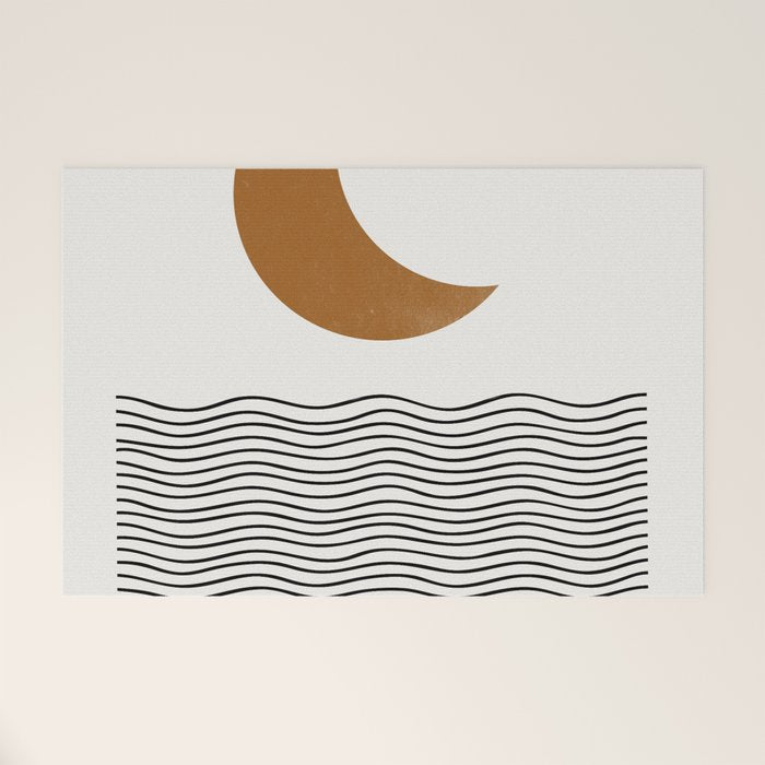 Moon by the ocean Welcome Mat Gallery Image 1