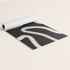 Abstract Brush Strokes: Black & White Yoga Mat Gallery Image 2