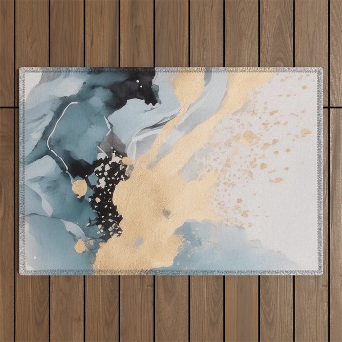 Splash of gold Outdoor Rug Gallery Image 1