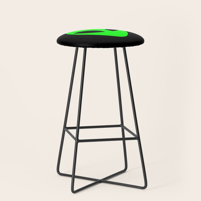 Black and Green Alien Head Shape Stool Gallery Image 1