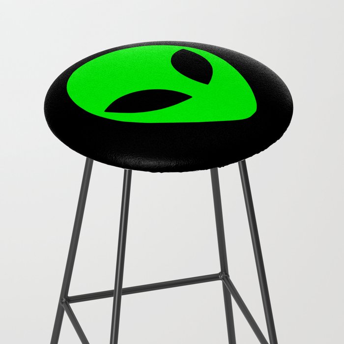 Black and Green Alien Head Shape Stool Gallery Image 2