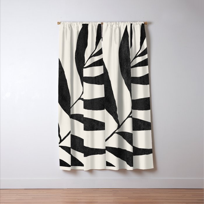 Minimal Abstract Art Plant 26 Window Curtain Gallery Image 3
