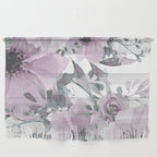 Floral Watercolor, Purple and Gray Wall Hanging Gallery Image 1