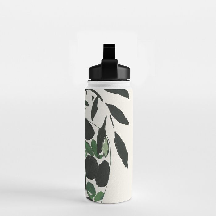 Green and Black Still Life Water Bottle Gallery Image 2