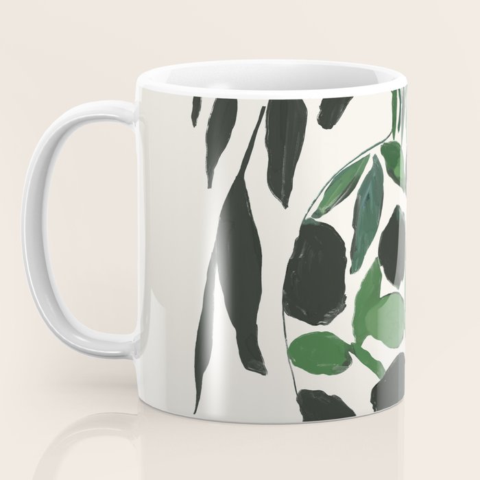 Green and Black Still Life Coffee Mug Gallery Image 3