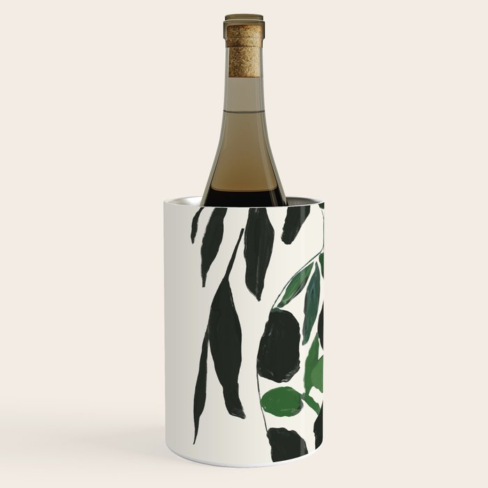 Green and Black Still Life Wine Chiller Gallery Image 2