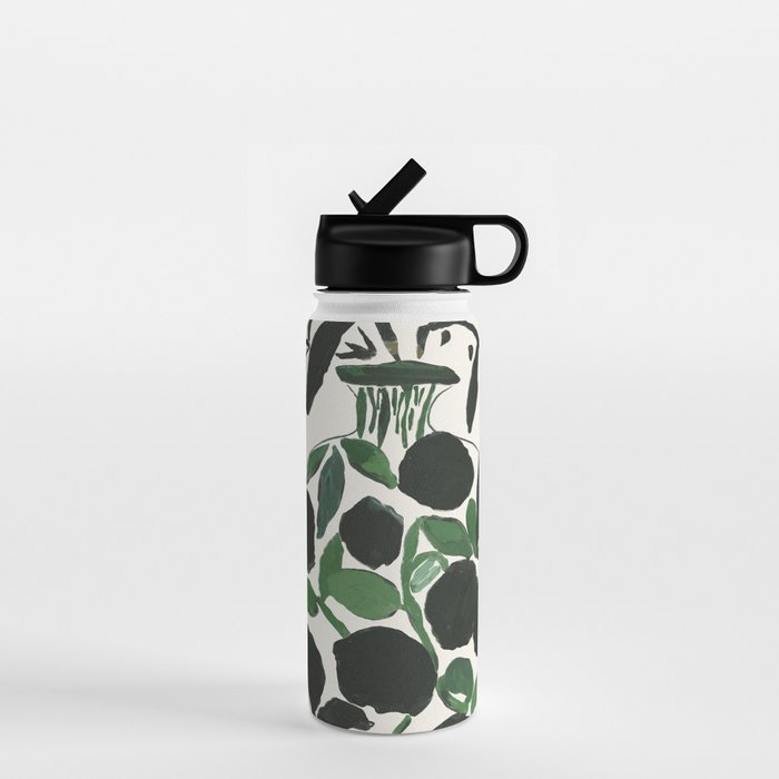 Green and Black Still Life Water Bottle Gallery Image 1