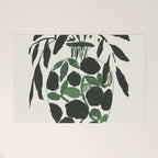 Green and Black Still Life Welcome Mat Gallery Image 1