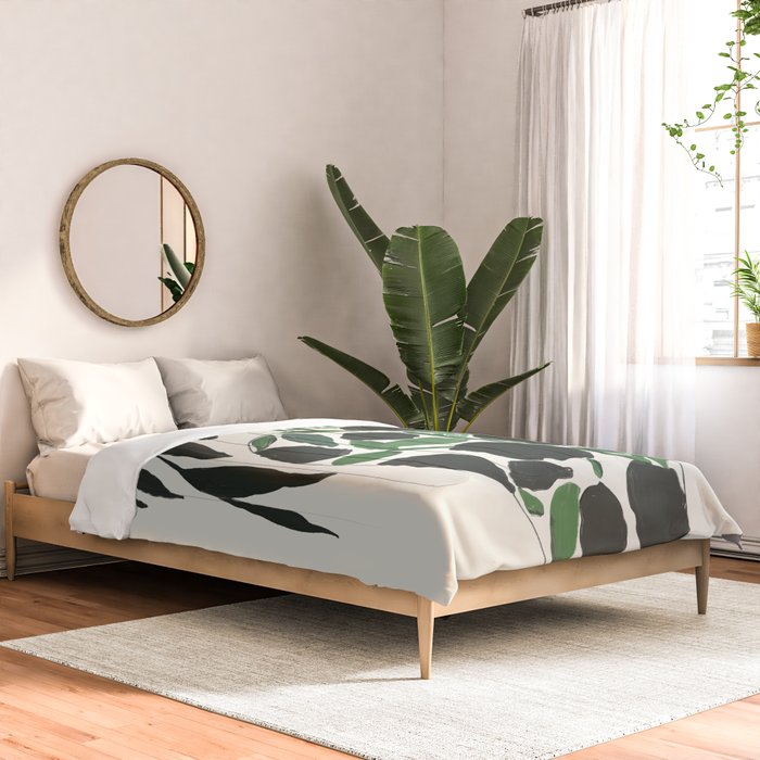 Green and Black Still Life Comforter Gallery Image 2