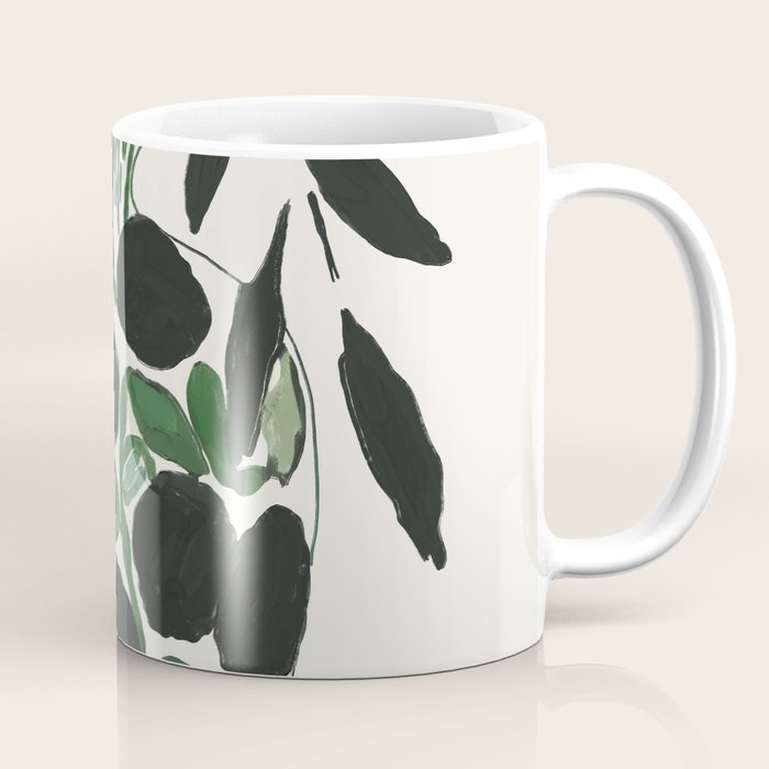 Green and Black Still Life Coffee Mug Gallery Image 1